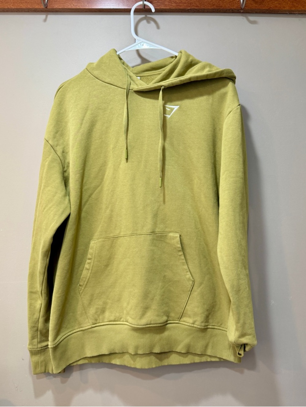 Gymshark Light Olive Green Pullover Hoodie - Men's